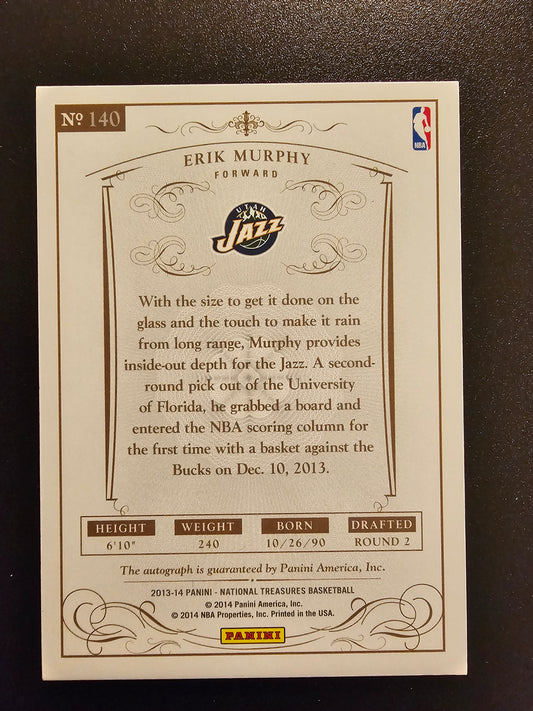 2013-14 Panini National Treasures - Erik Murphy #140 /99 RC