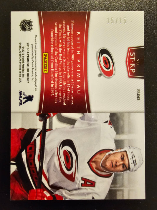 2013-14 Panini Select - Select Stars Jersey Autographs - Prime - Keith Primeau #ST-KP /15