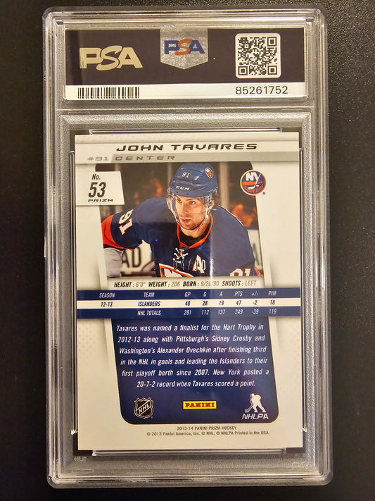 2013-14 Panini Prizm - Gold Prizm - John Tavares #53 /10 PSA 9