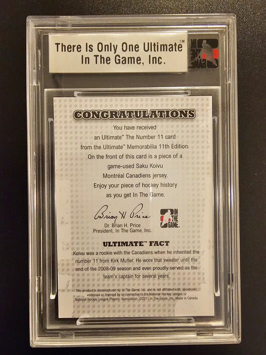 2011-12 In the Game Ultimate Memorabilia 11th edition Number 11 Silver Saku Koivu /24