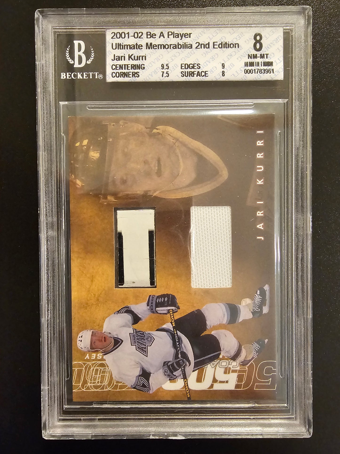 2001-02 In the Game Ultimate Memorabilia 2nd Edition Jari Kurri BGS 8 /40