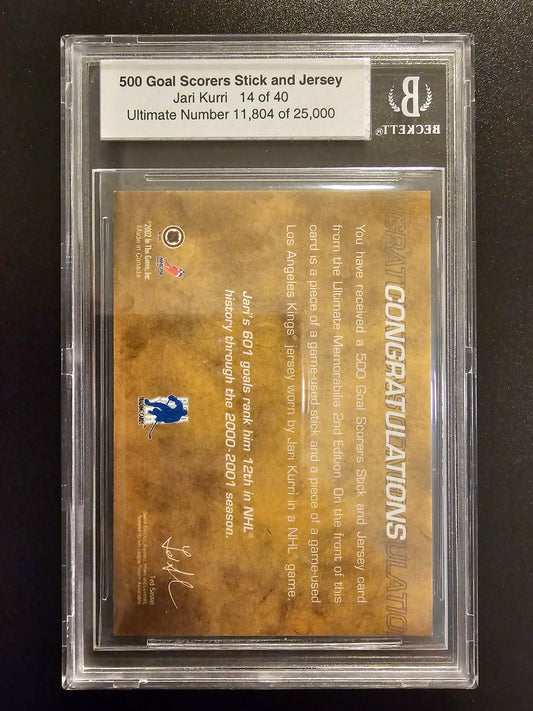 2001-02 In the Game Ultimate Memorabilia 2nd Edition Jari Kurri BGS 8 /40