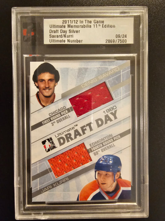 2011-12 In the Game Be A Player Ultimate Memorabilia 11th Edition Draft Day Silver Denis Savard / Jari Kurri /24