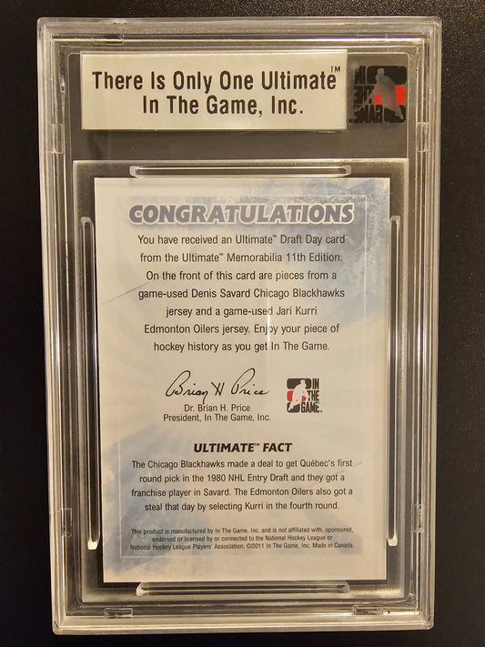 2011-12 In the Game Be A Player Ultimate Memorabilia 11th Edition Draft Day Silver Denis Savard / Jari Kurri /24