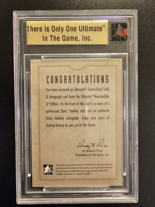2005-06 In the Game Be A Player Ultimate Memorabilia  6th Edition - Game-Used Stick/Auto silver Dany Heatley /50