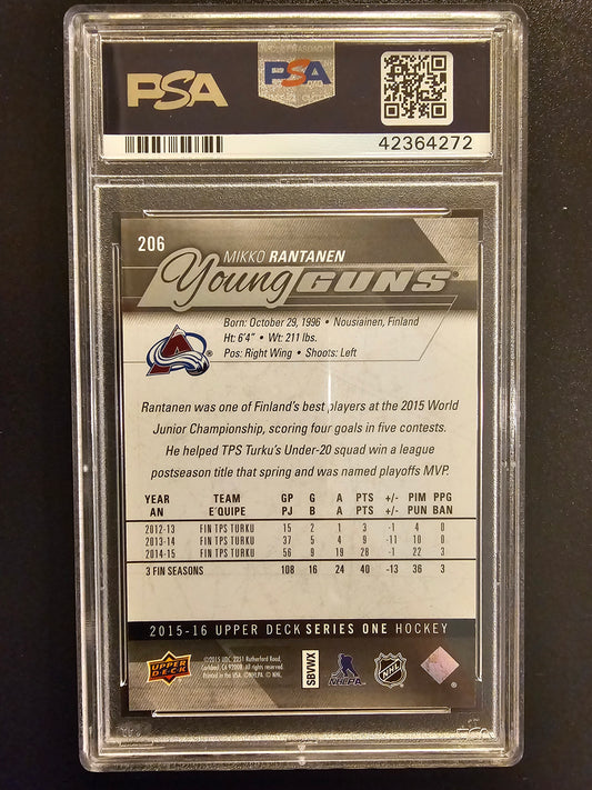 2015-16 Upper Deck - Mikko Rantanen Young Guns #206 PSA 10 RC
