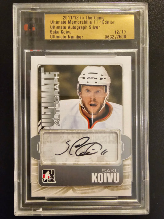 2011-12 In the Game Be A Player Ultimate Memorabilia 11th Edition - Ultimate Autographs Silver Saku Koivu /19