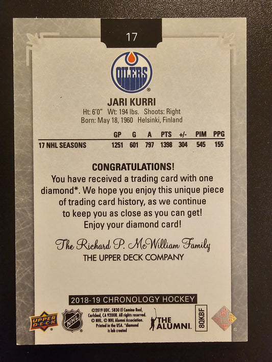2018-19 Upper Deck Chronology - Diamond Relic Jari Kurri #17 /36