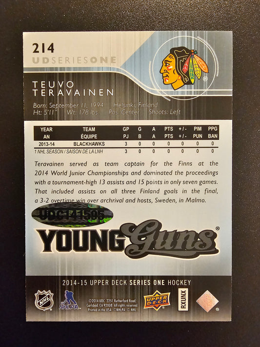 2015-16 Upper Deck Buybacks Autographs '14-15 Teuvo Teravainen Young Guns #214G /25