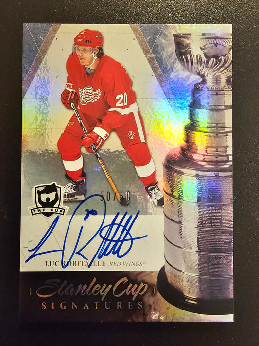 2010-11 Upper Deck The Cup - Stanley Cup Signatures for Luc Robitaille #SC-LR /50