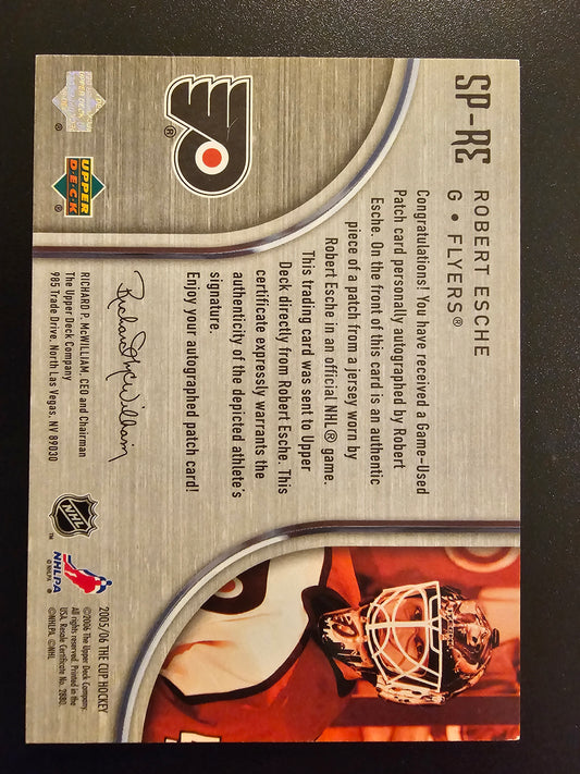 2005-06 Upper Deck The Cup - Signature Patches Robert Esche #SP-RE /75