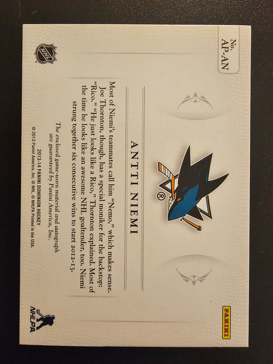 2013-14 Panini Dominion - Autograph Patches Antti Niemi #AP-AN /99