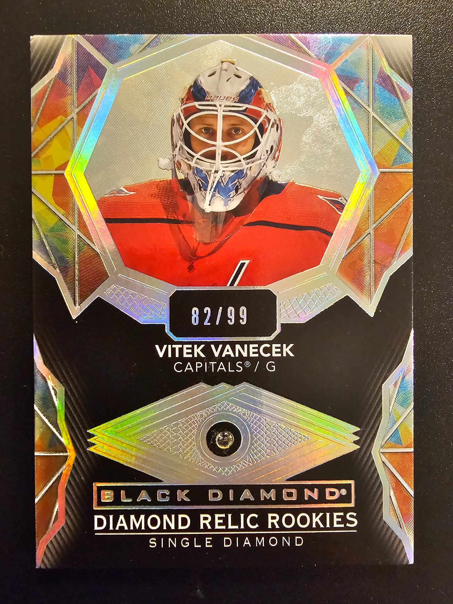 2020-21 Upper Deck Black Diamond - Diamond Relic Rookie Gems Vitek Vanecek #BDR-VV /99 RY