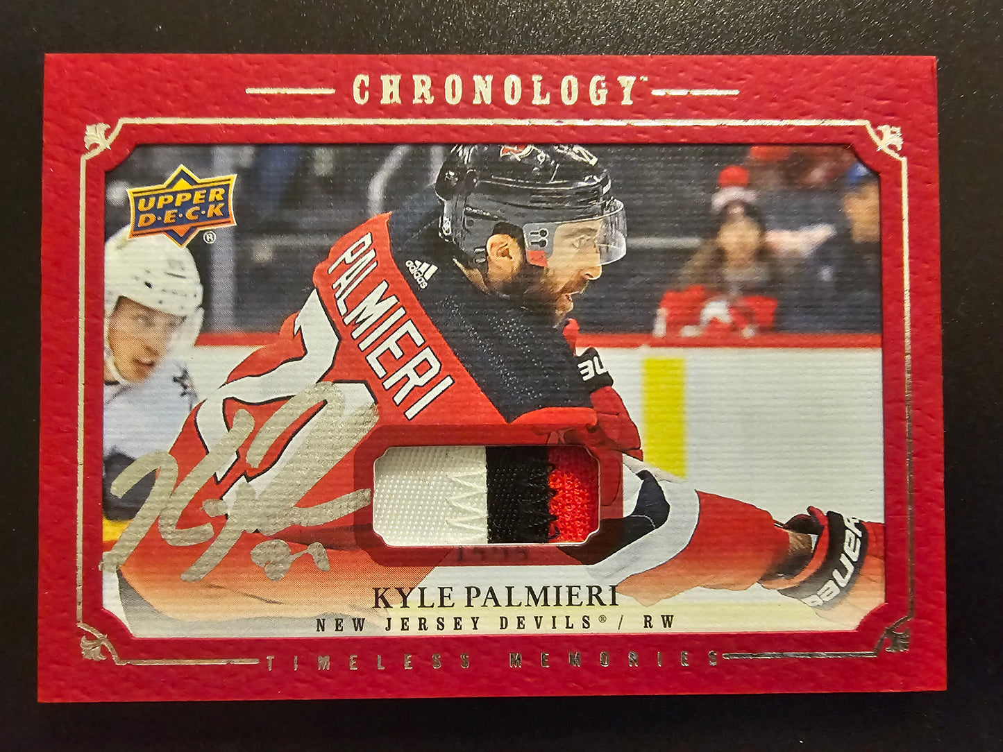 2019-20 Upper Deck Chronology - Canvas Autographs - Red Memorabilia Kyle Palmieri #CA-KP