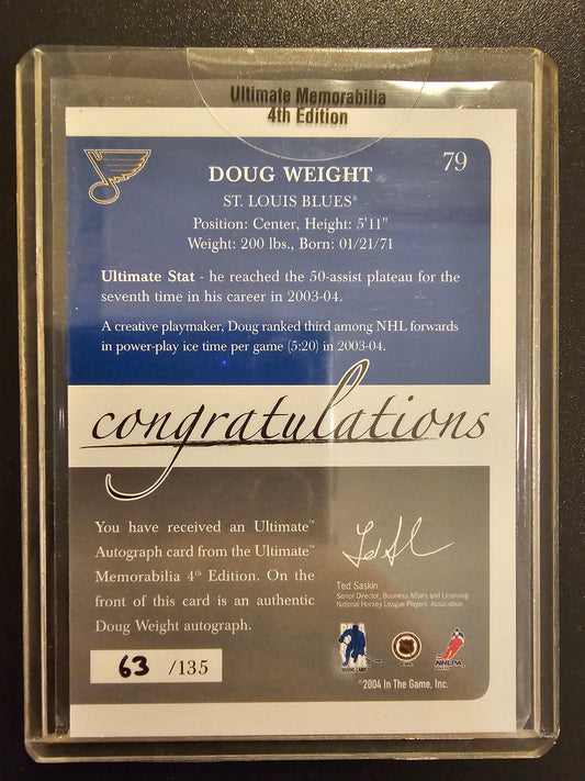 2003-04 In the Game Ultimate Memorabilia 4th Edition - Doug Weight #79 /135