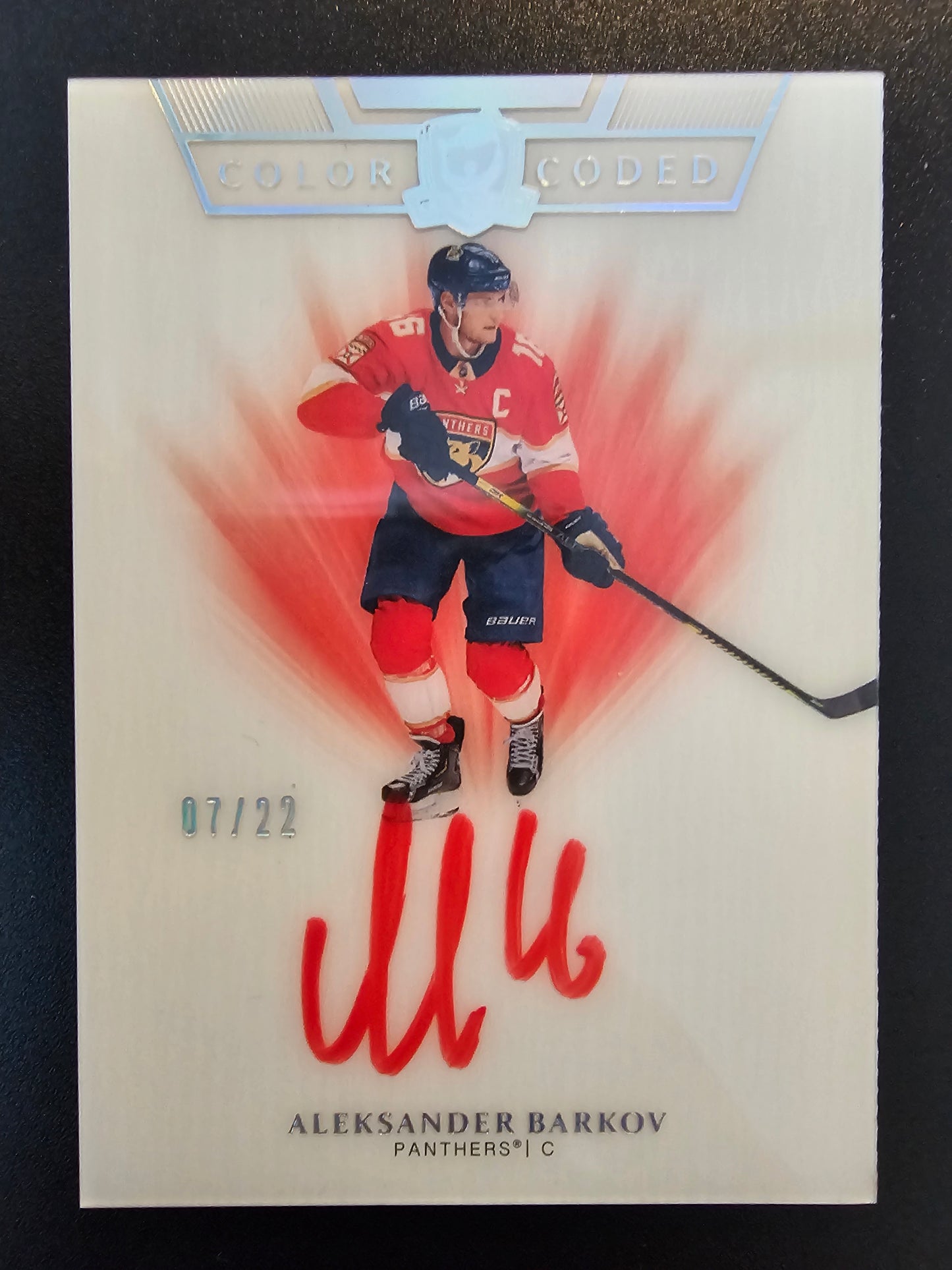 2019-20 Upper Deck The Cup - Color Coded Autographs Aleksander Barkov #CC-AB /22