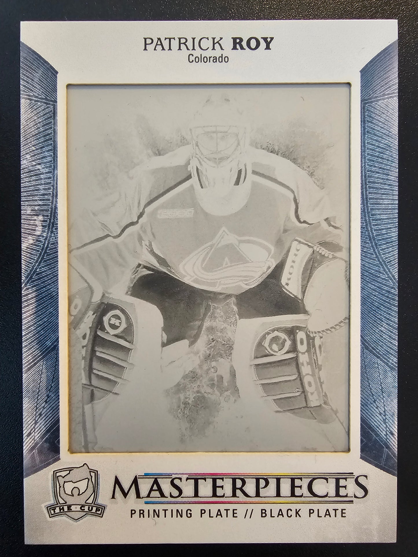 2017-18 Upper Deck The Cup - Masterpieces Black Printing Plate Patrick Roy #CUP-23 1of1
