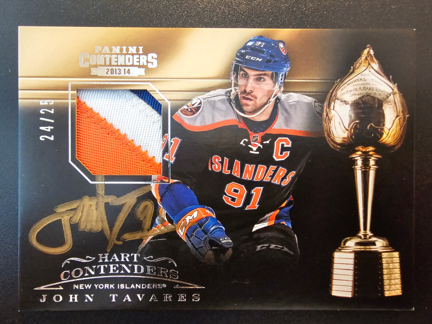 2013-14 Panini Playoff Contenders - Hart Contenders - Patch Signatures John Tavares #HC-JT /25