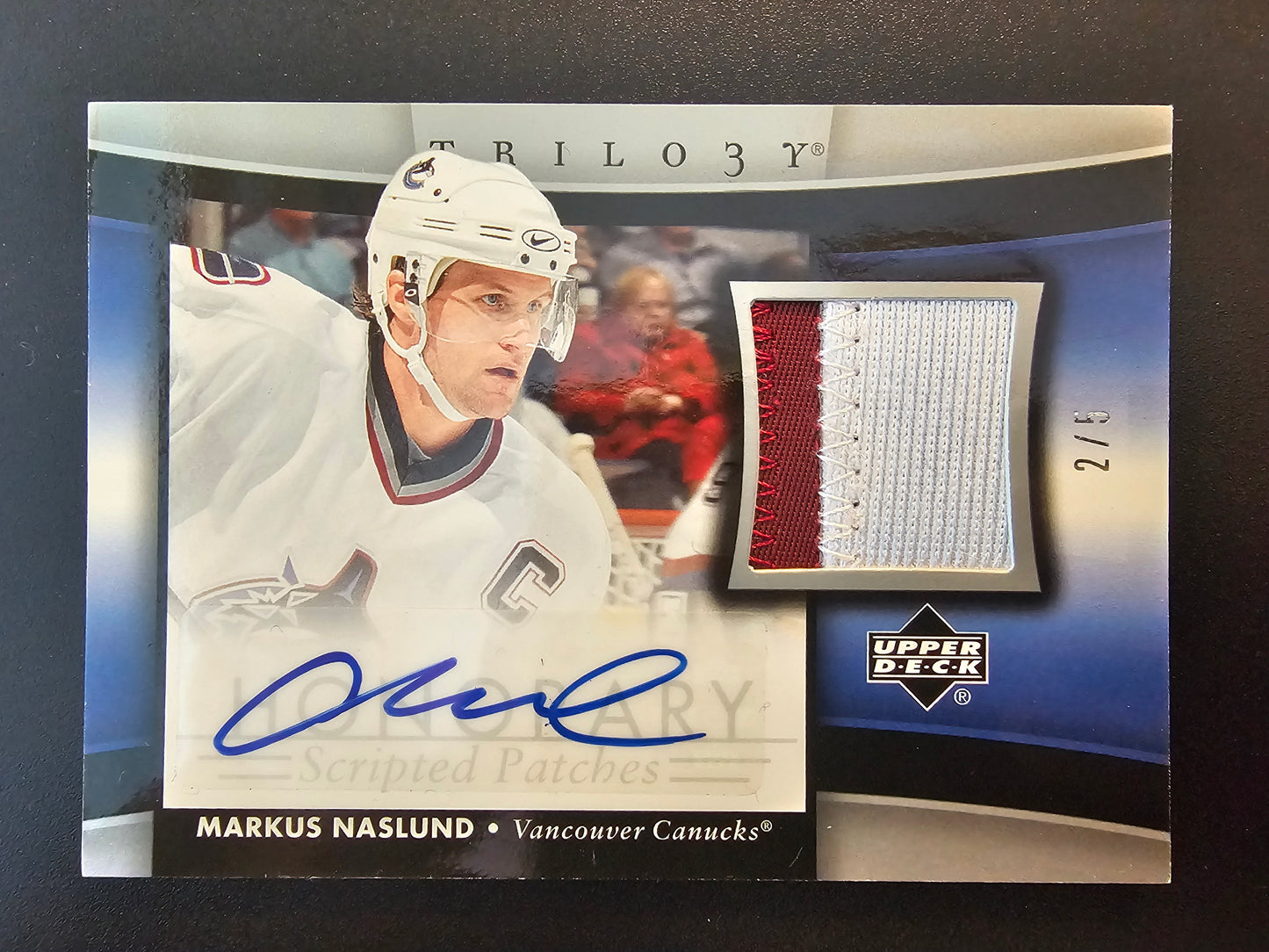 2005-06 Trilogy - Honorary Scripted Patches - Markus Naslund #HSP-MN /5
