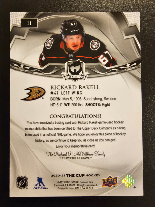 2020-21 Upper Deck The Cup - Black Shield Rickard Rakell #11 1of1