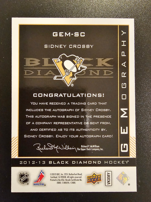 2012-13 Upper Deck Black Diamond - Gemography - Sidney Crosby #GEM-SC