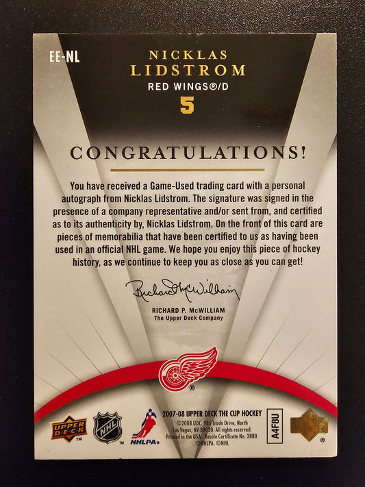 2007-08 Upper Deck The Cup - Emblems of Endorsement Nicklas Lidstrom #EE-NL /15