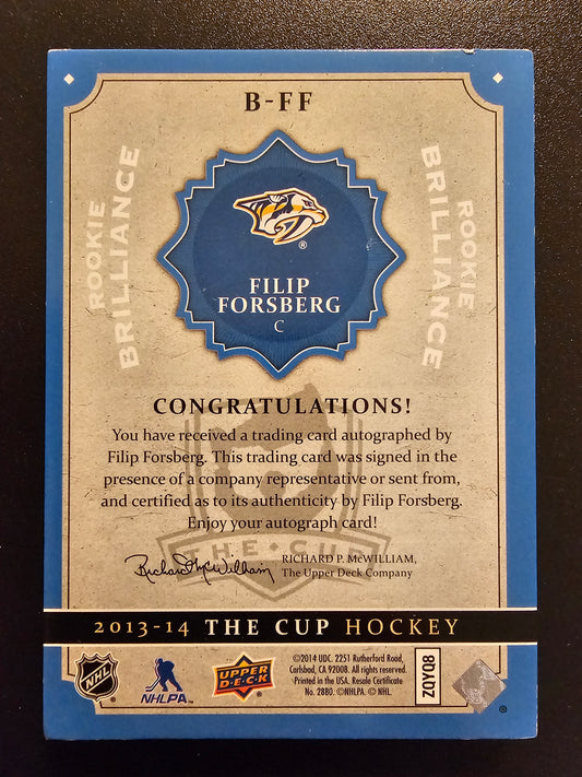 2013-14 Upper Deck The Cup - Rookie Brilliance Filip Forsberg #B-FF RY
