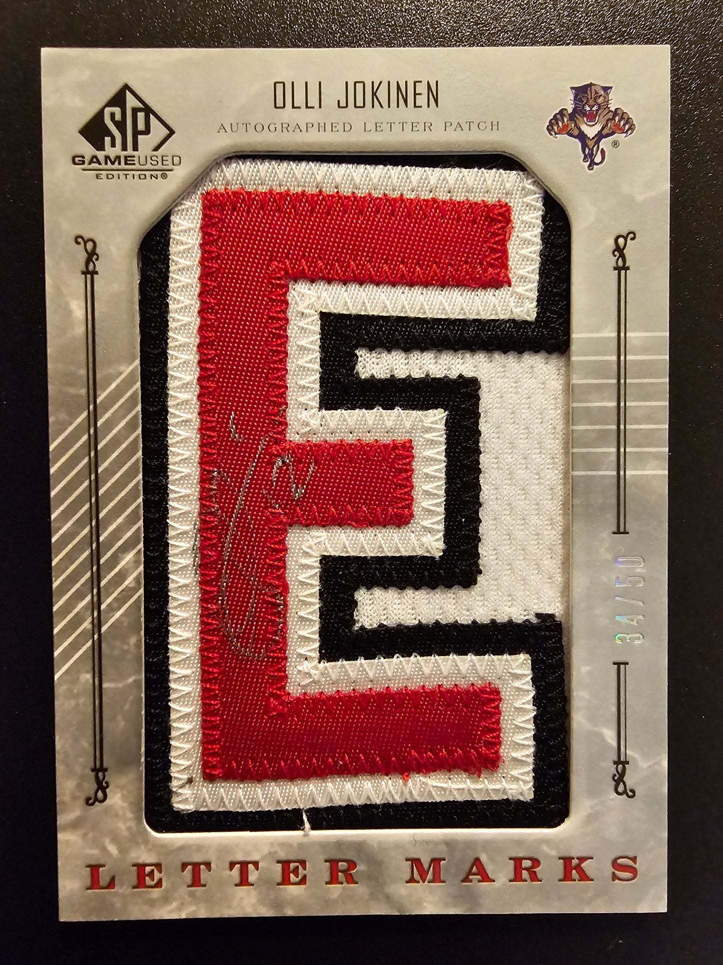 2006-07 Upper Deck SP Game Used Edition - Letter Marks Olli Jokinen #LM-OJ /50
