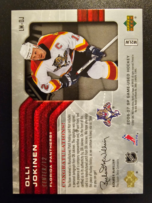 2006-07 Upper Deck SP Game Used Edition - Letter Marks Olli Jokinen #LM-OJ /50