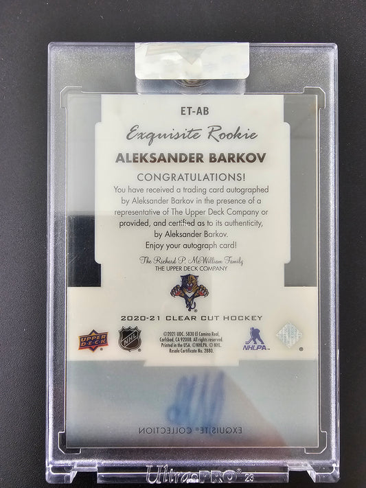 2020-21 Upper Deck Clear Cut 03-04 Exquisite Collection Aleksander Barkov #ETAB /25