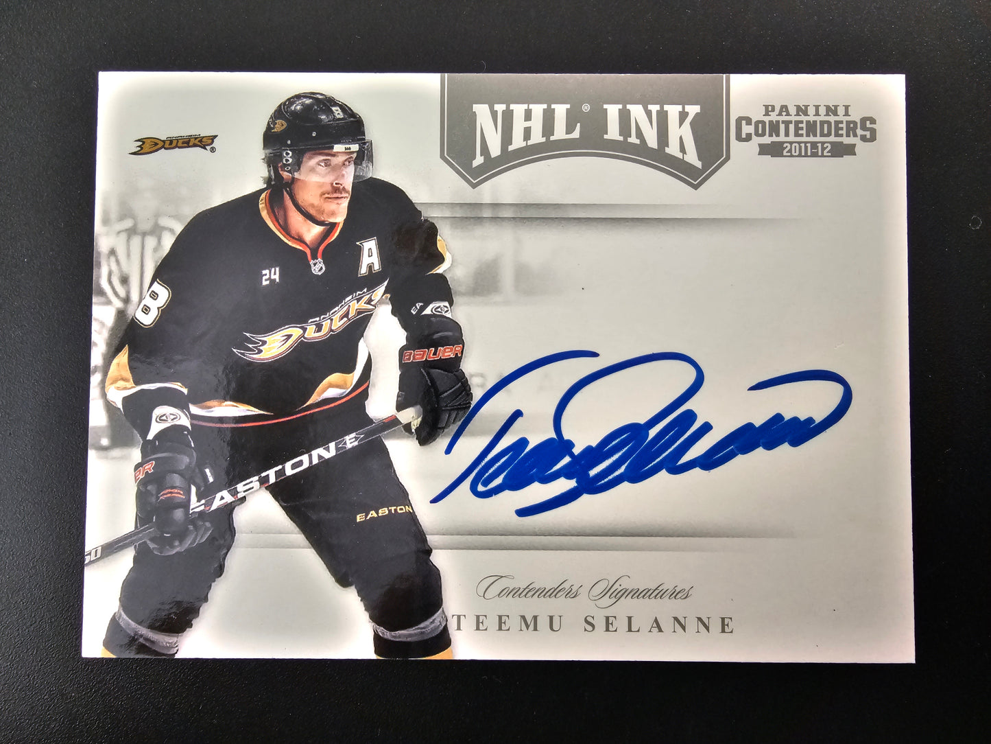 2011-12 Panini Playoff Contenders - NHL Ink - Teemu Selanne #1