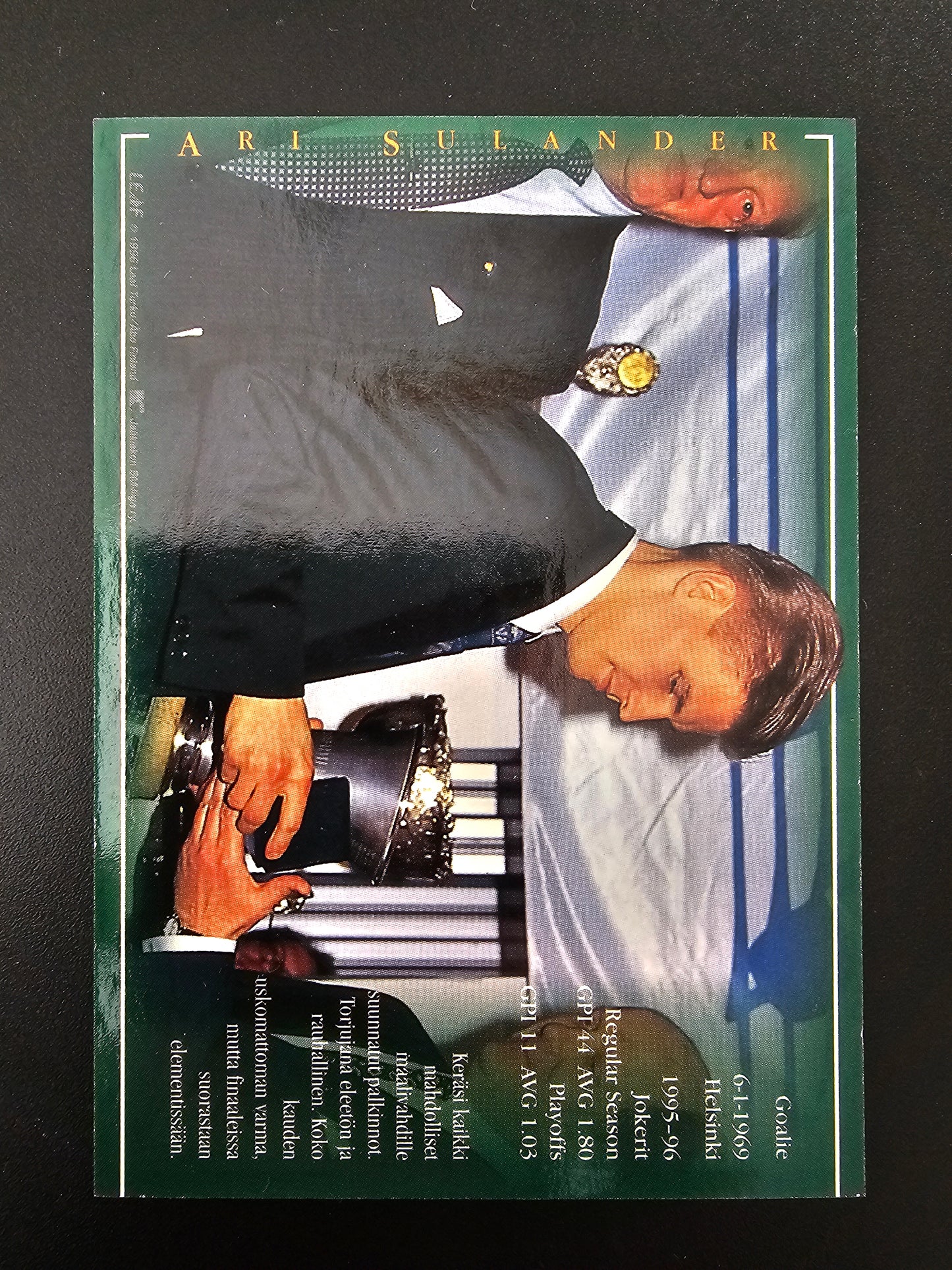 1996-97 Sisu Redline Silver Signature Edition - Ari Sulander