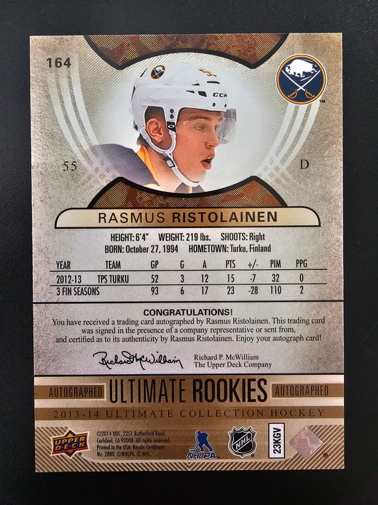 2013-14 Upper Deck Ultimate Collection - Ultimate Rookies - Rasmus Ristolainen #164 /99 RC