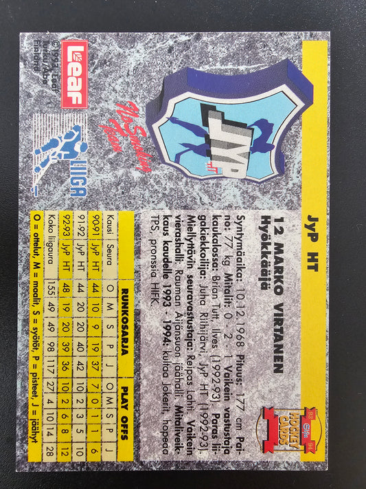 1993-94 Sisu Signature - Marko Virtanen