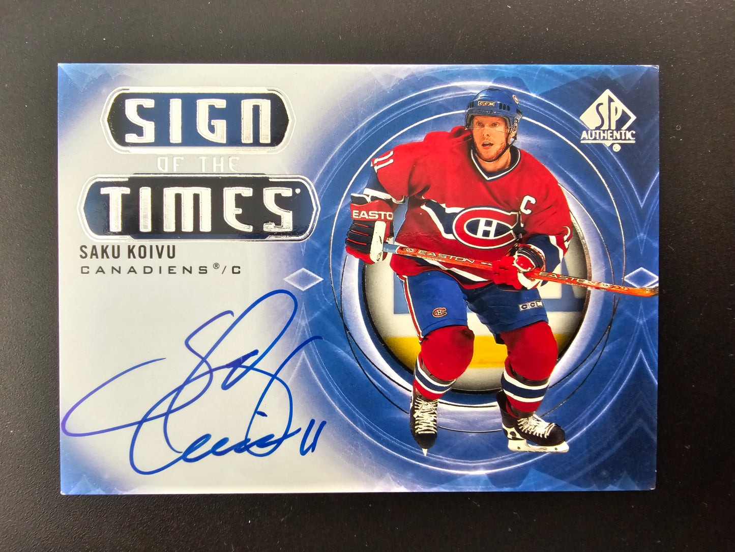 2020-21 Upper Deck SP Authentic - Sign of the Times - Saku Koivu #SOTT-SK