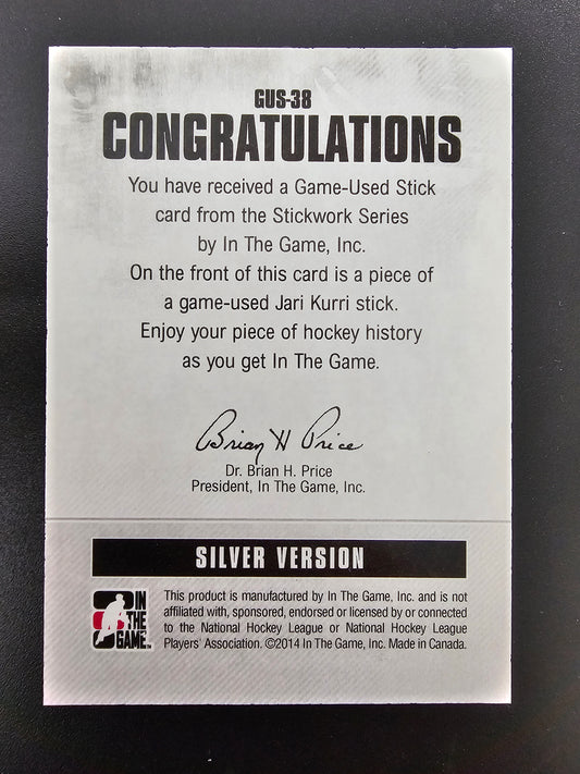 2013-14 In the Game Stickwork - Game-Used Stick - Silver Jari Kurri #GUS-38