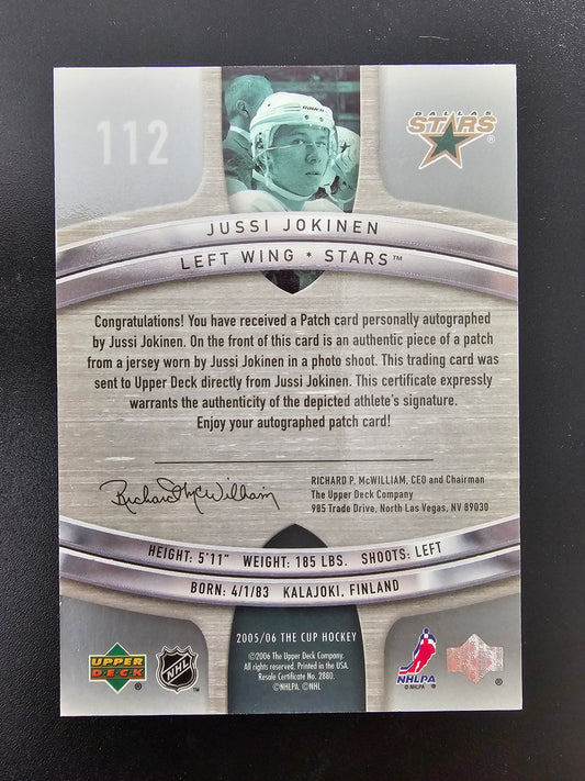 2005-06 Upper Deck The Cup RPA - Jussi Jokinen #112 /199 RC
