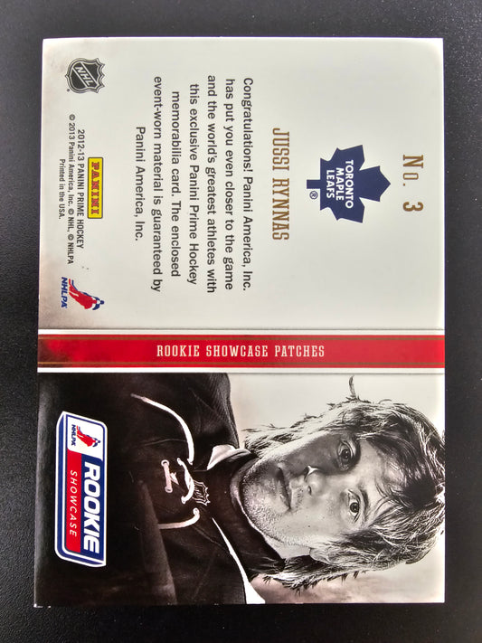 2012-13 Panini Prime - Showcase Patches - Jussi Rynnas #3 /15 RY