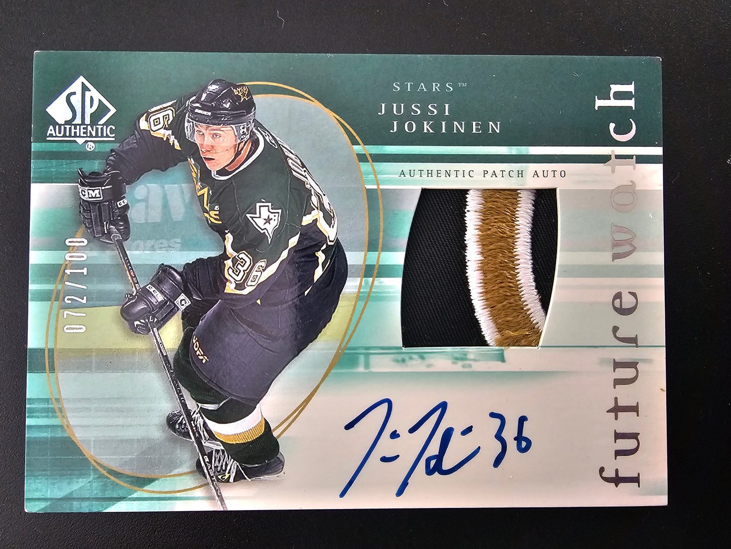 2005-06 Upper Deck SP Authentic - Future Watch Patch - Jussi Jokinen #153 /100 RC