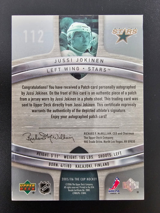 2005-06 Upper Deck The Cup RPA - Jussi Jokinen #112 /199 RC