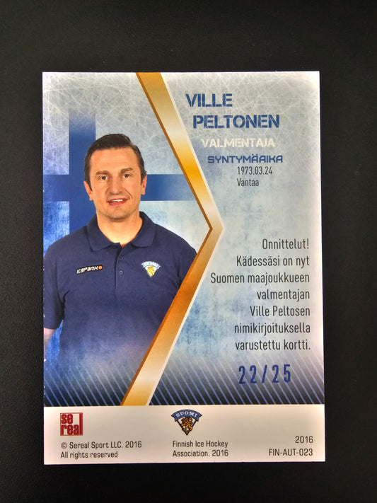 2016 Sereal Team Finland Autograph Ville Peltonen #FIN-AUT-023 /25
