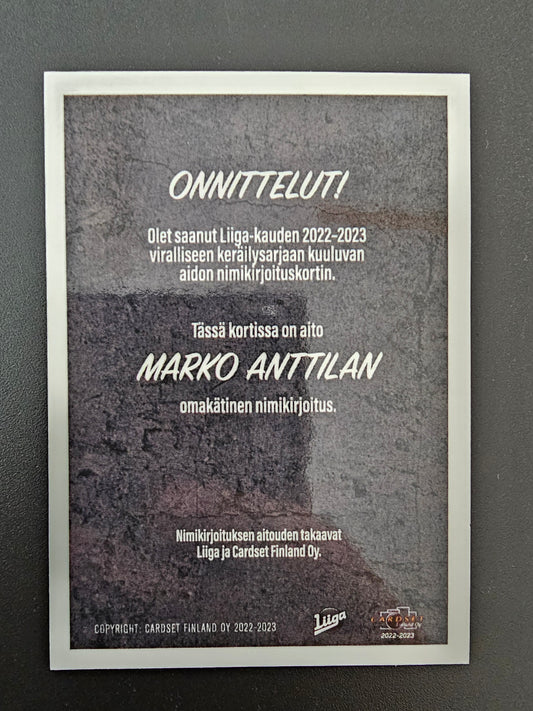 2022-23 Cardset Signature Limited Edition - Marko Anttila /40
