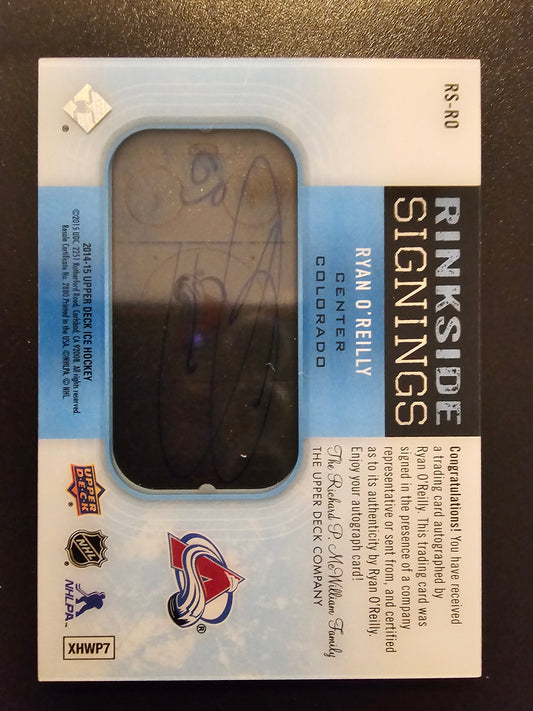 2014-15 Upper Deck Ice - Rinkside Signings - Ryan O'Reilly #RS-RO