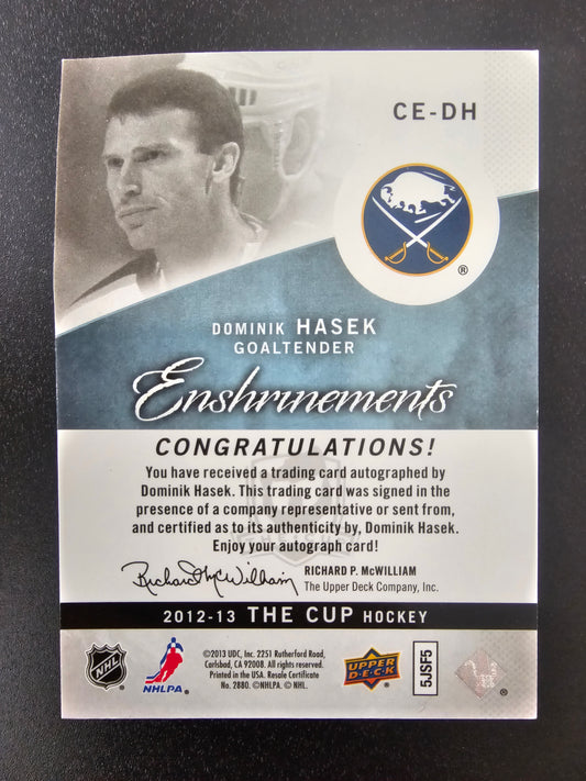 2012-13 Upper Deck The Cup - Cup Enshrinements - Dominik Hasek #CE-DH /50