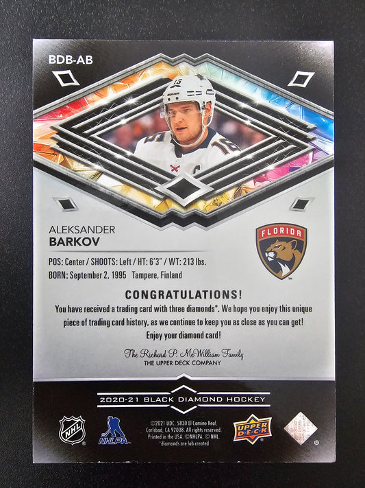 2020-21 Upper Deck Black Diamond - Diamond Relics - Aleksander Barkov #BDB-AB /5