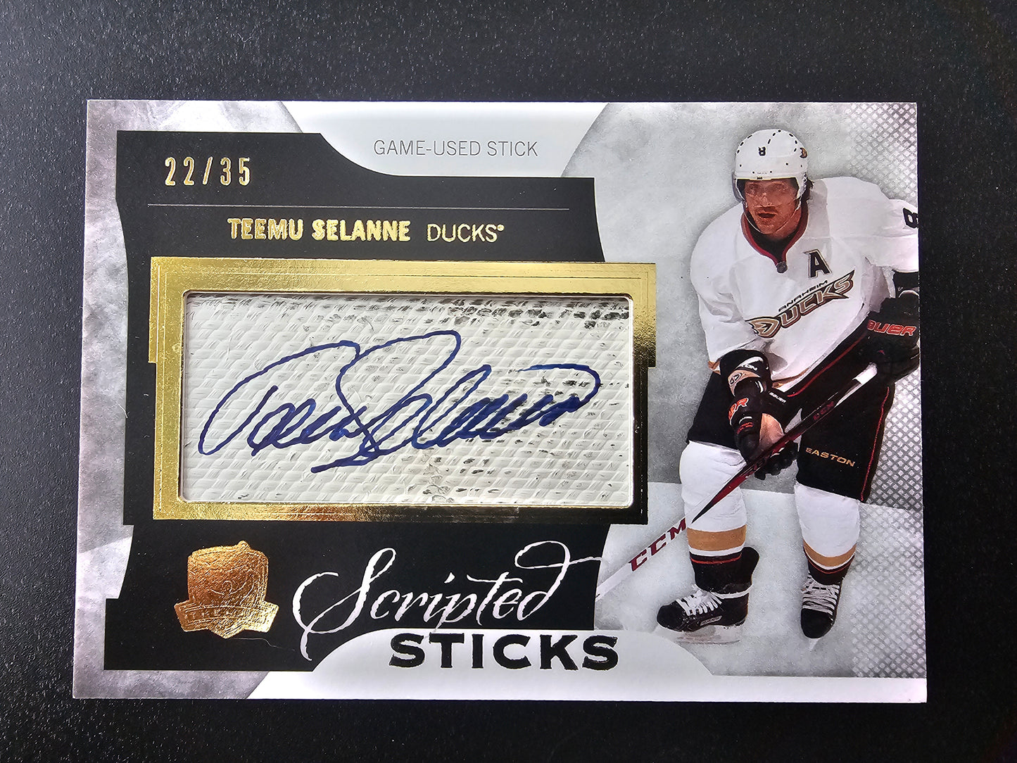 2012-13 Upper Deck The Cup - Scripted Sticks - Teemu Selanne #SS-TS /35