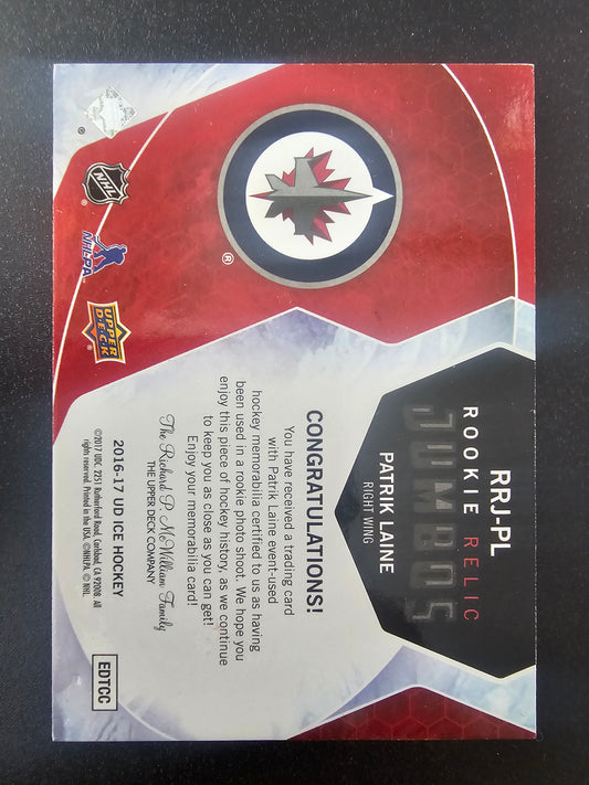 2016-17 Upper Deck Ice - Rookie Relic Jumbos Red - Patrik Laine #RRJ-PL /15 RY