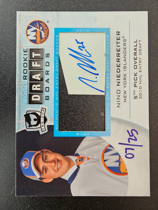 2010-11 Upper Deck The Cup - Auto Draft Boards - Nino Niederreiter #DB-NN /25
