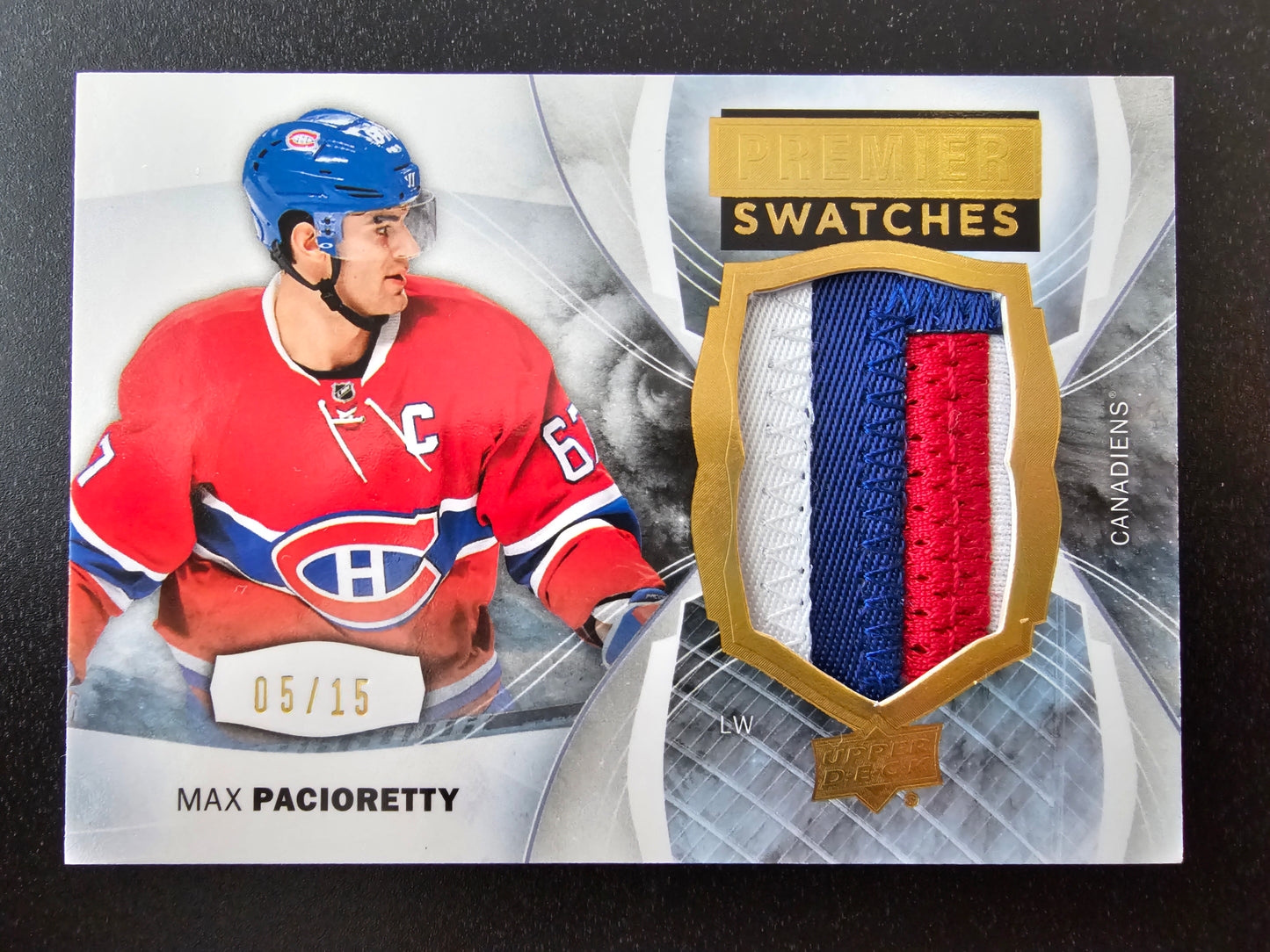 2015-16 Upper Deck Premier - Premier Swatches - Gold Spectrum - Max Pacioretty #PS-MP /15