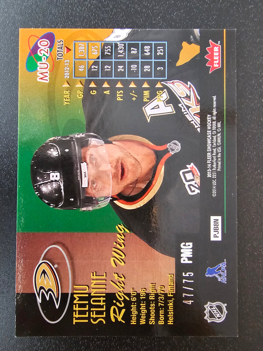 2013-14 Skybox Metal Universe - Precious Metal Gems Red - Teemu Selanne #MU-20 /75